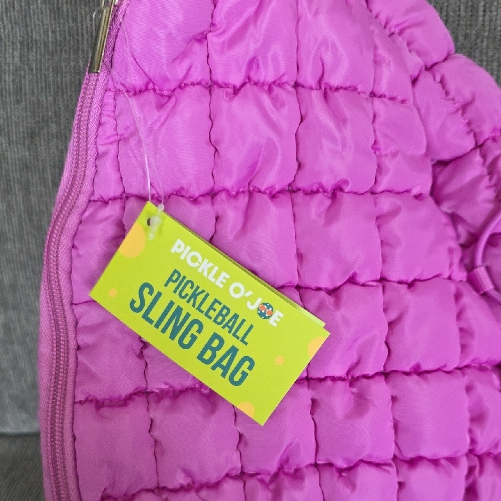 Pink Quilted Sling Bag By Pickle O' Joe, NWT - Picture 4 of 10